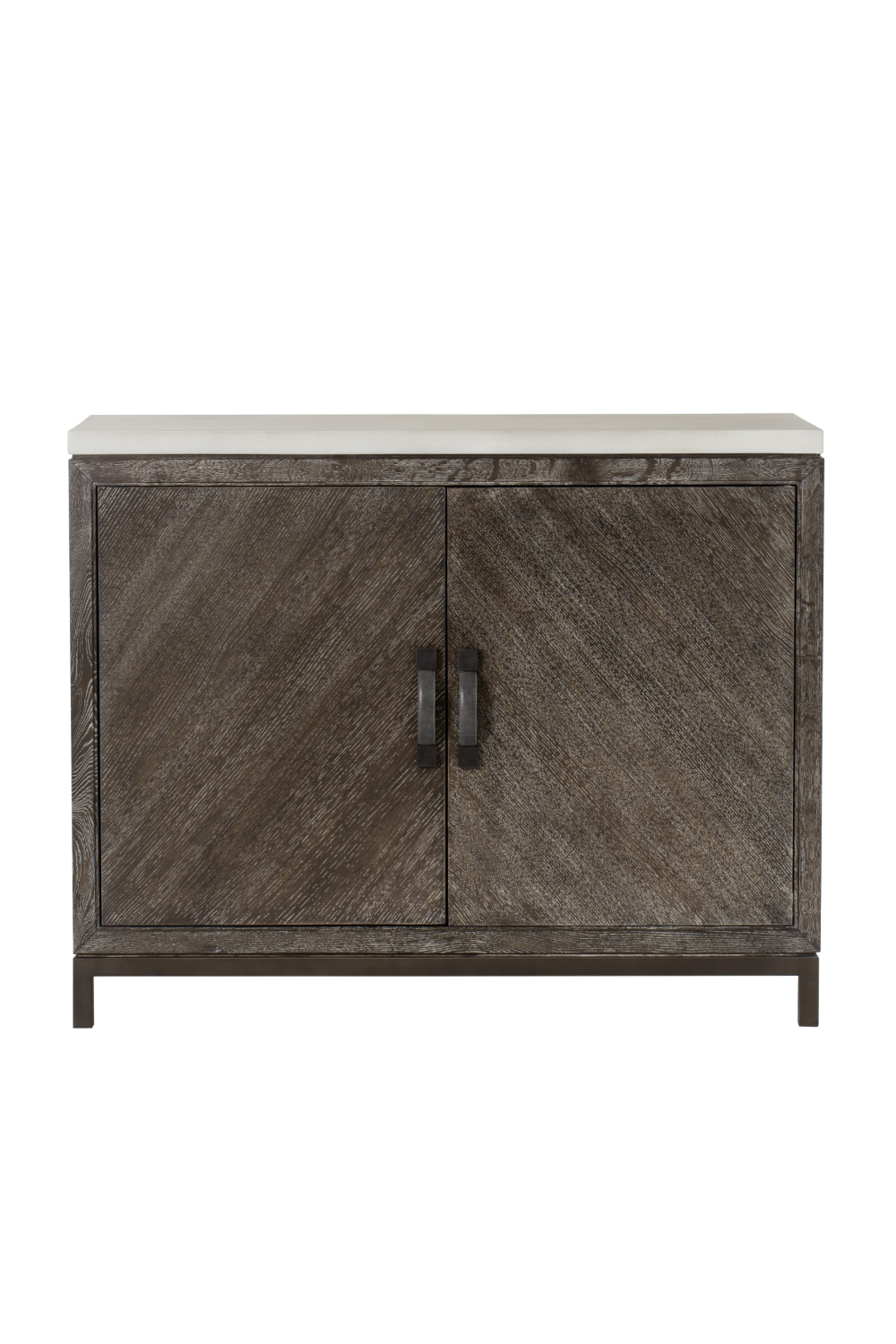 White Concrete Wooden 2-Door Credenza | Andrew Martin Emerson | Woodfurniture.com