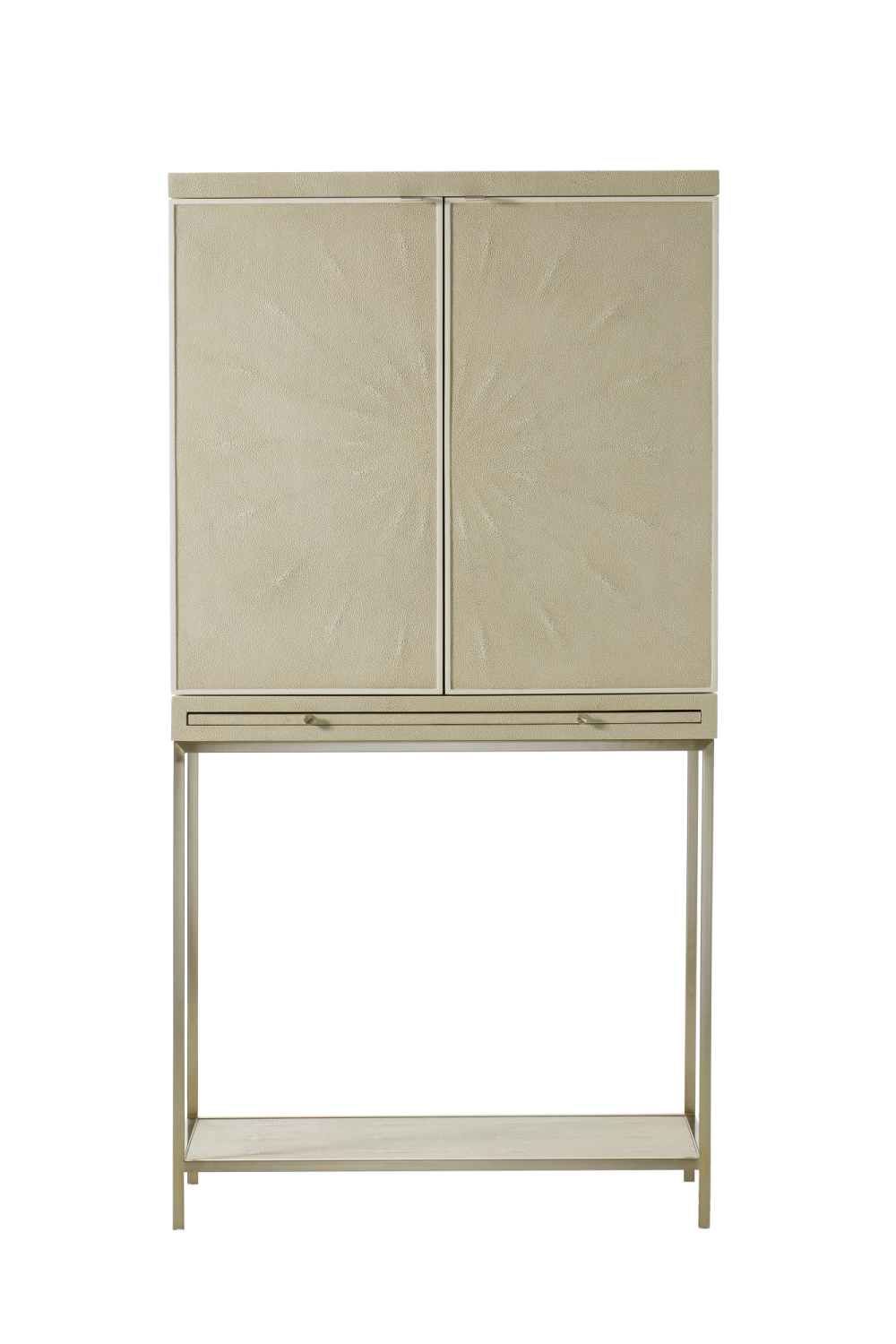 Ivory Shagreen Bar Cabinet With Light | Andrew Martin Melissa  | Woodfurniture.com