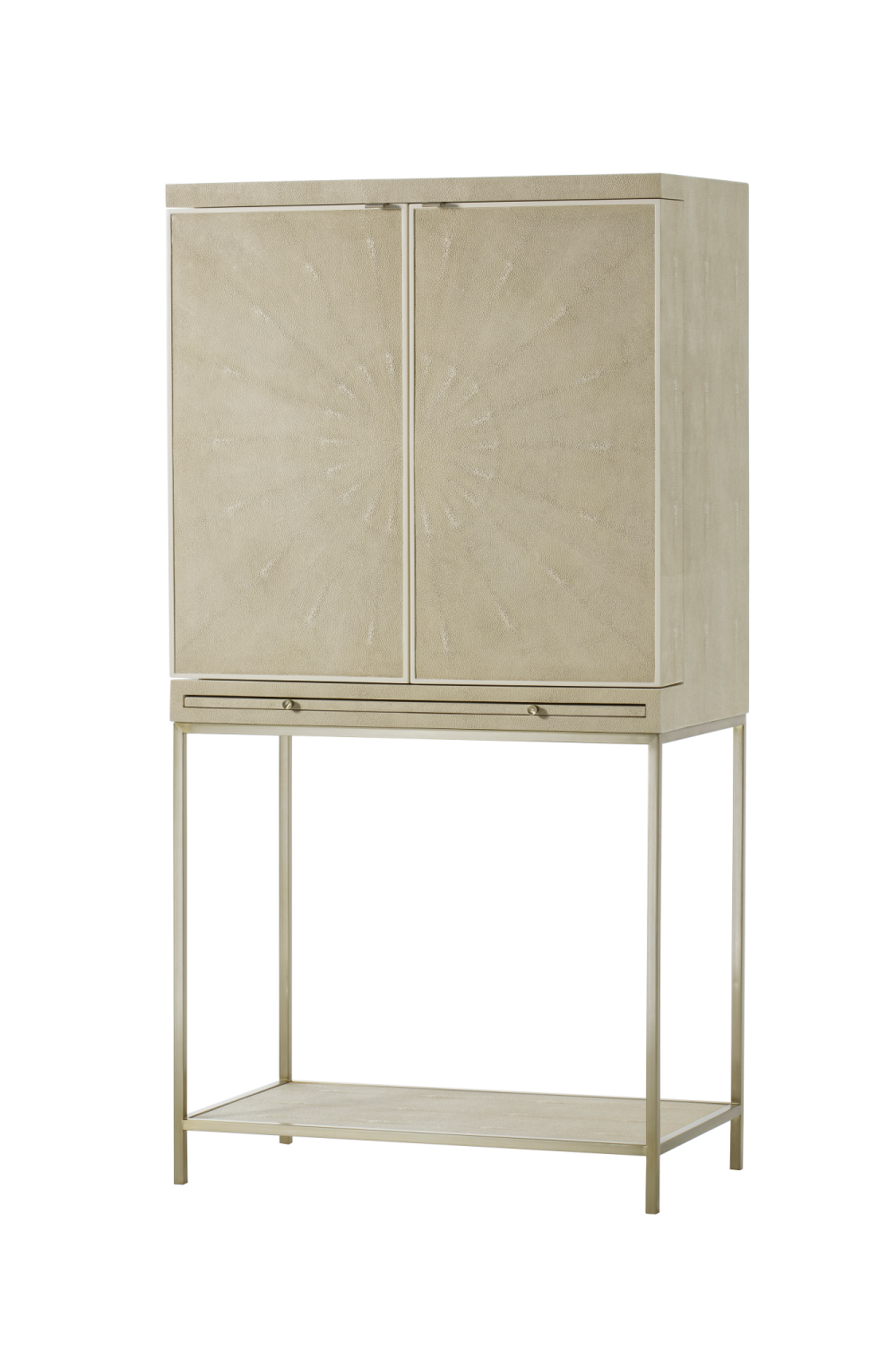 Ivory Shagreen Bar Cabinet With Light | Andrew Martin Melissa  | Woodfurniture.com