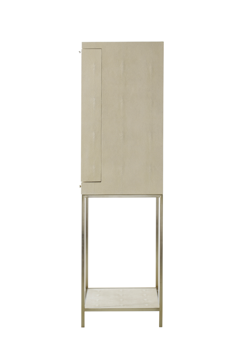 Ivory Shagreen Bar Cabinet With Light | Andrew Martin Melissa  | Woodfurniture.com
