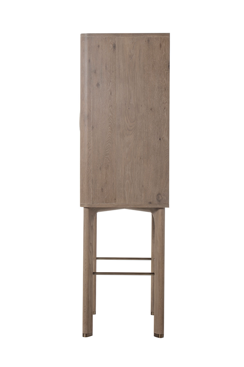Light Oak and Leather Bar Cabinet | Andrew Martin Charlie | Woodfurniture.com