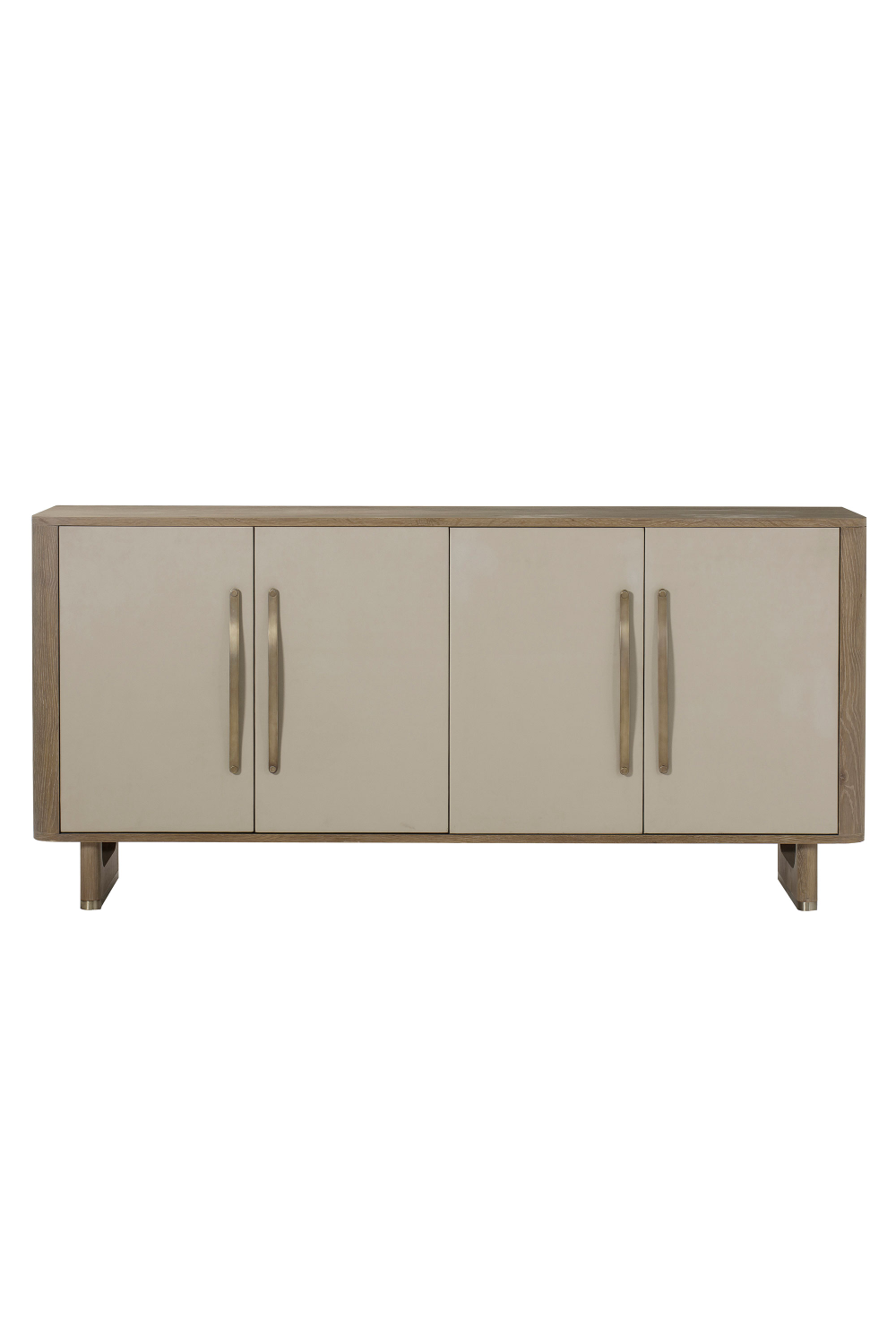 Light Oak and White Leather Sideboard L | Andrew Martin Charlie | Woodfurniture.com