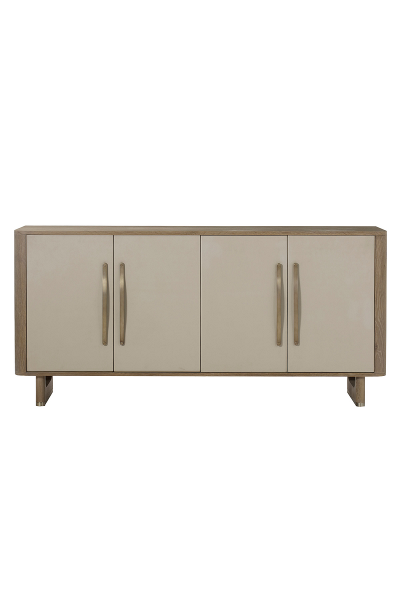 Light Oak and White Leather Sideboard L | Andrew Martin Charlie | Woodfurniture.com