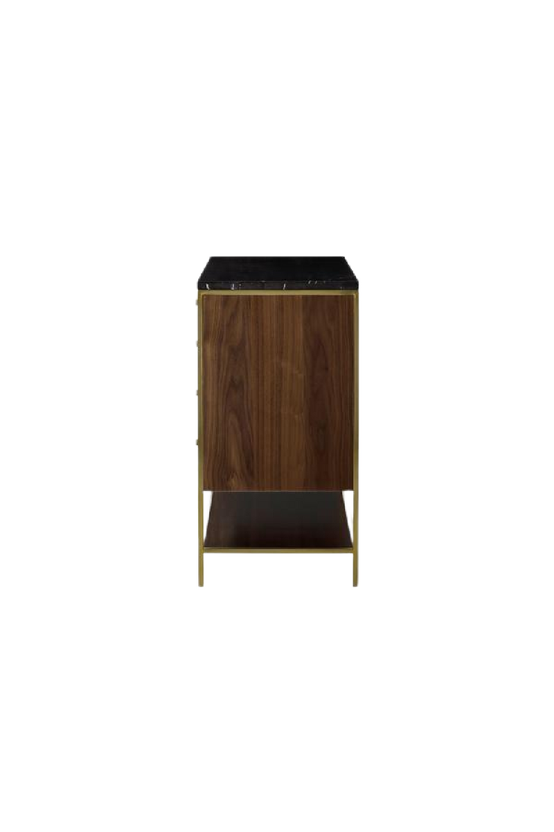 Wooden Sideboard with Black Marble Top S | Andrew Martin Chester | Woodfurniture.com