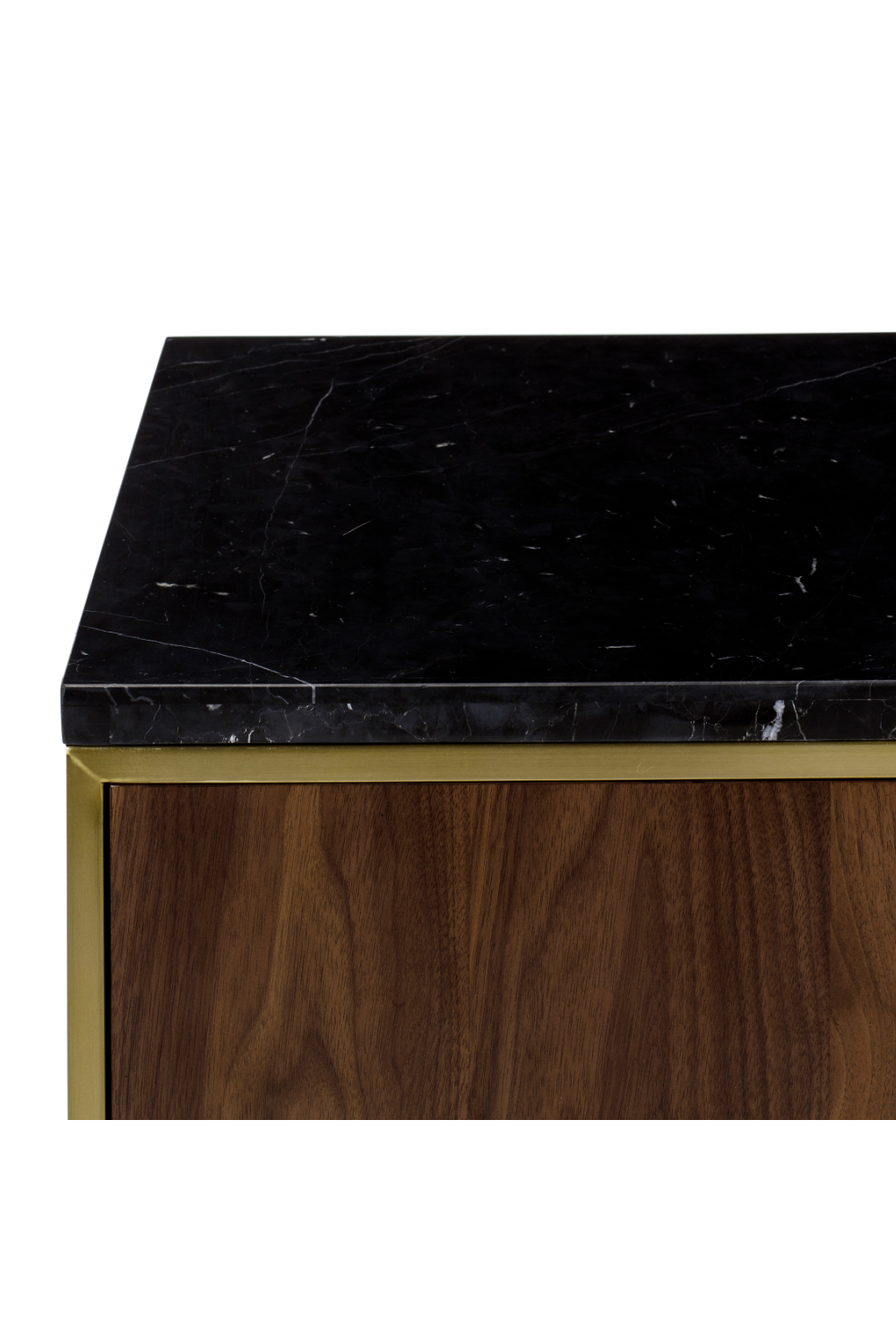 Wooden Sideboard with Black Marble Top S | Andrew Martin Chester | Woodfurniture.com