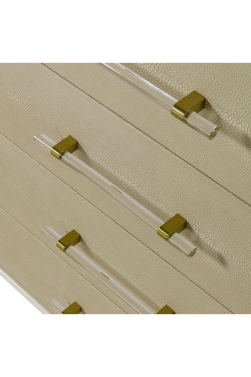 Ivory Shagreen Five Drawer Chest | Andrew Martin Alice | Woodfurniture.com