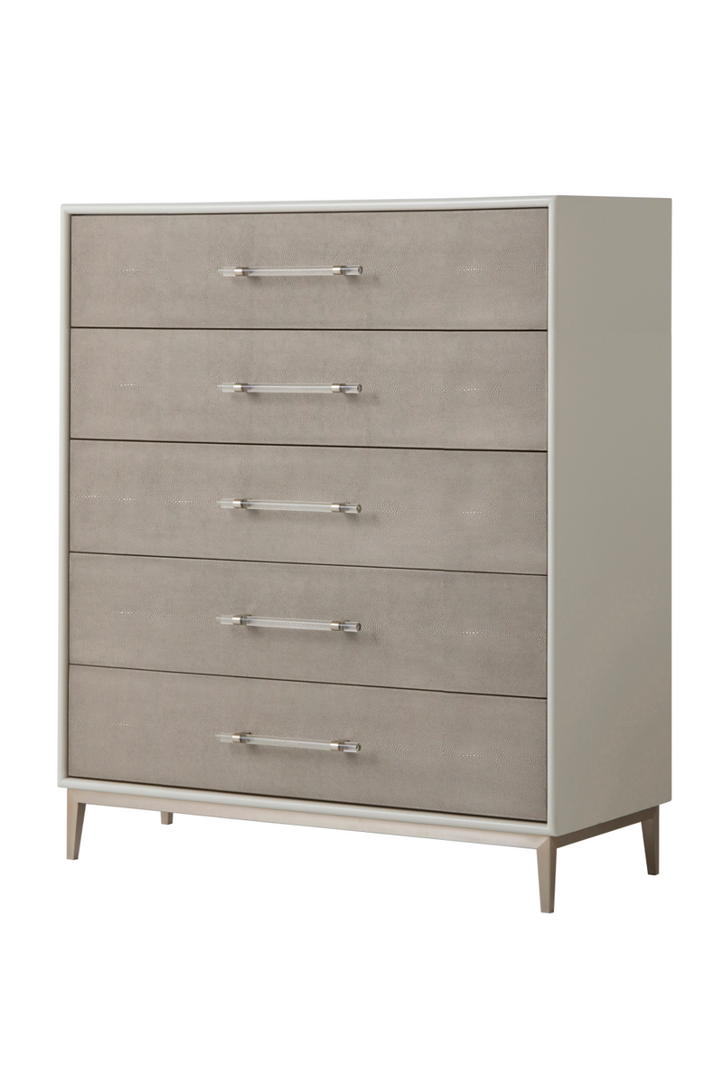 Gray Shagreen Five Drawer Chest | Andrew Martin Alice |  Woodfurniture.com