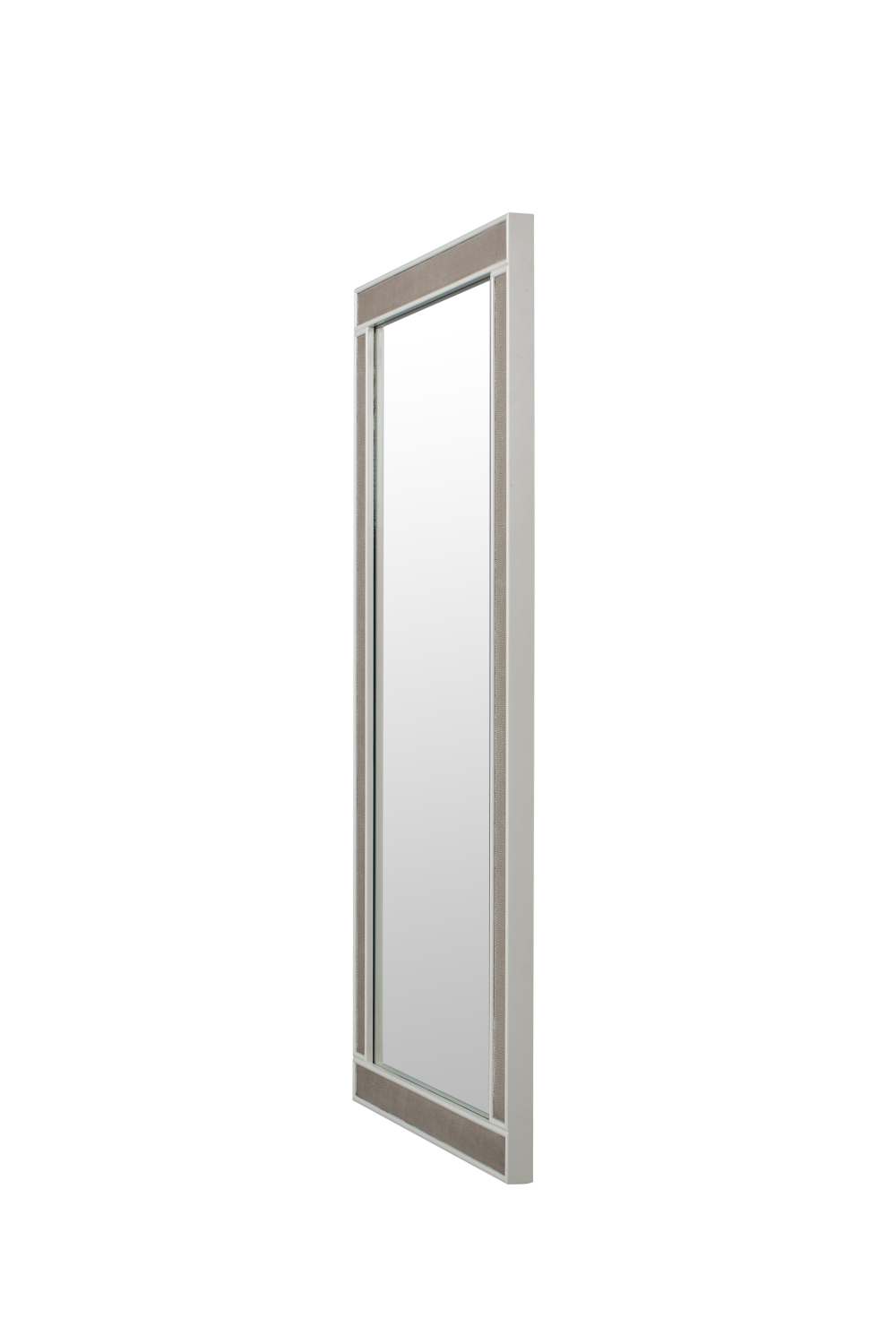 Gray Shagreen Rectangular Mirror | Andrew Martin Alice | Woodfurniture.com