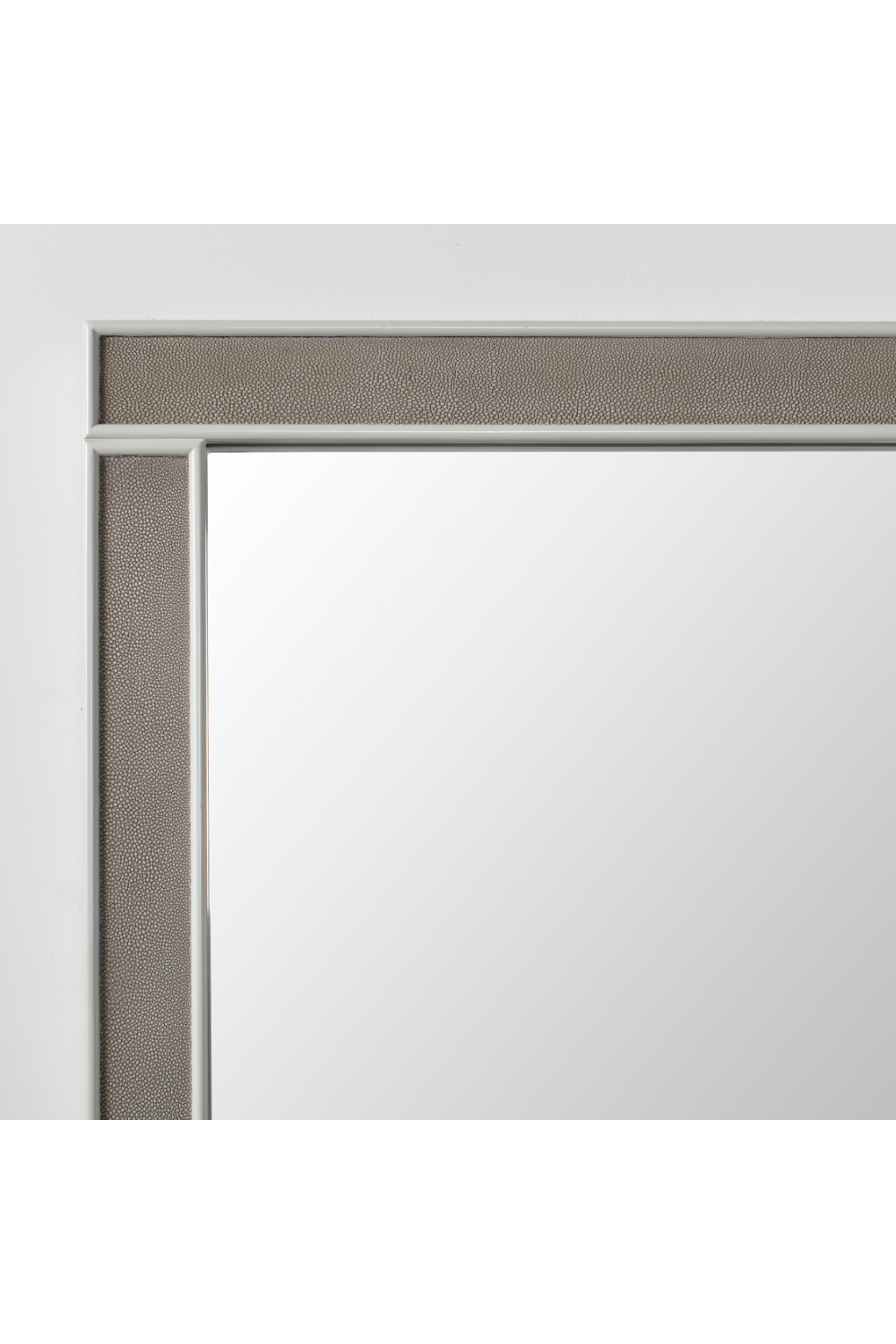 Gray Shagreen Rectangular Mirror | Andrew Martin Alice | Woodfurniture.com