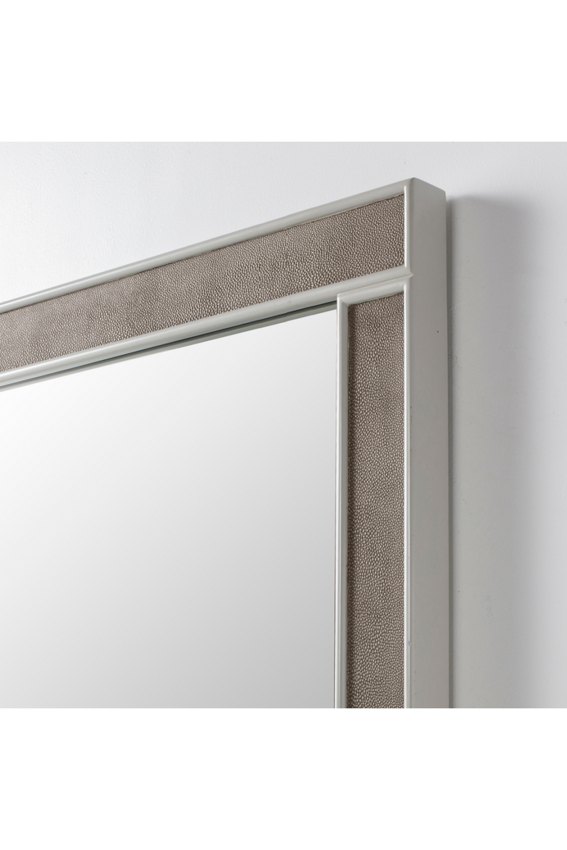 Gray Shagreen Rectangular Mirror | Andrew Martin Alice | Woodfurniture.com