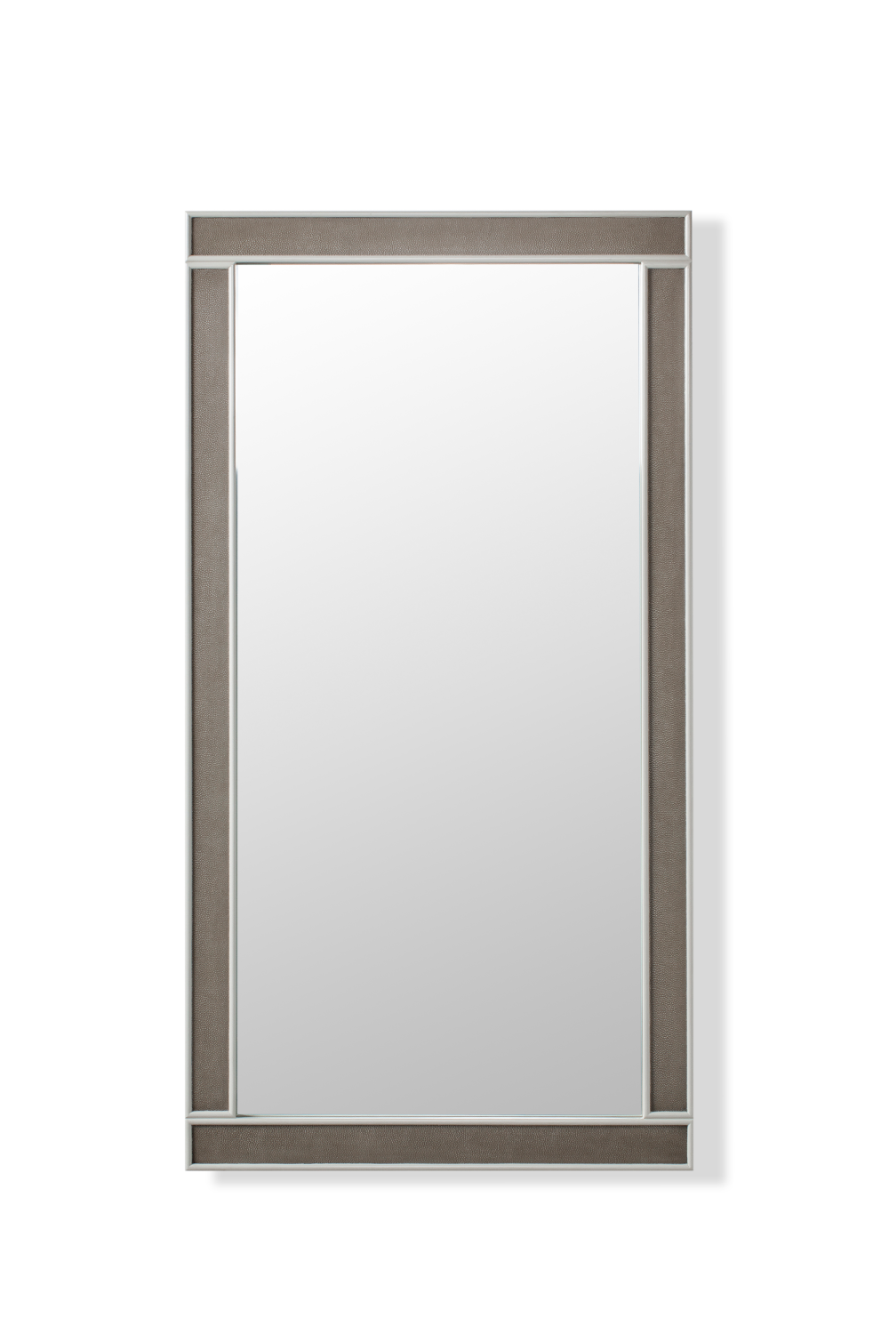 Gray Shagreen Rectangular Mirror | Andrew Martin Alice | Woodfurniture.com