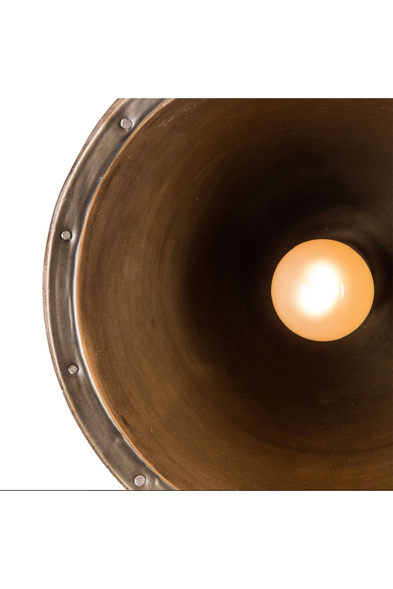Bell Shaped Walnut Pendant Light S | Andrew Martin Big Sur | Woodfurniture.com