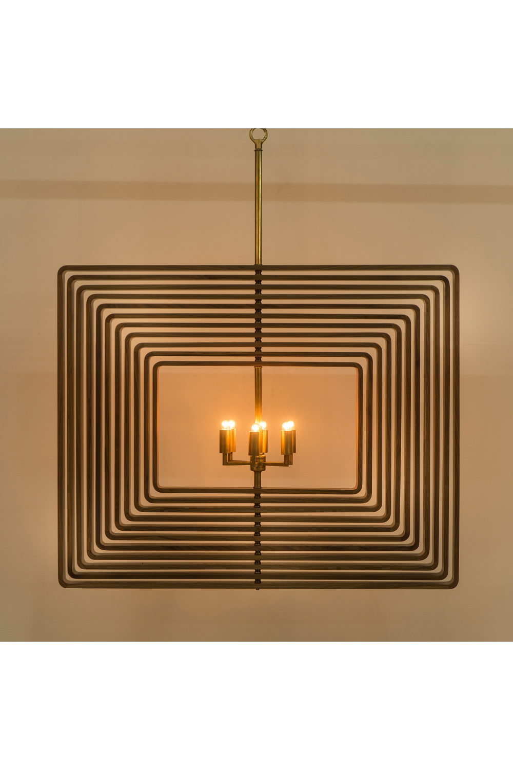 Eleven Layer Walnut Ceiling Light | Andrew Martin Spiral | Woodfurniture.com