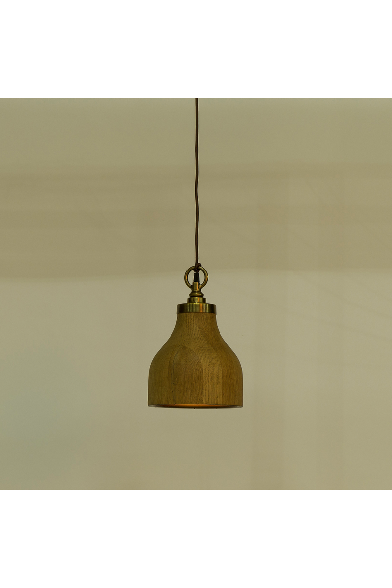 Classic Oak Pendant Lamp | Andrew Martin | Woodfurniture.com