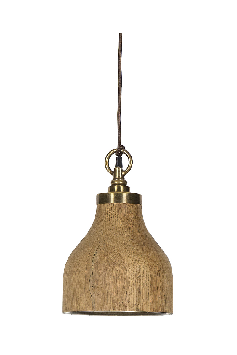 Classic Oak Pendant Lamp | Andrew Martin | Woodfurniture.com