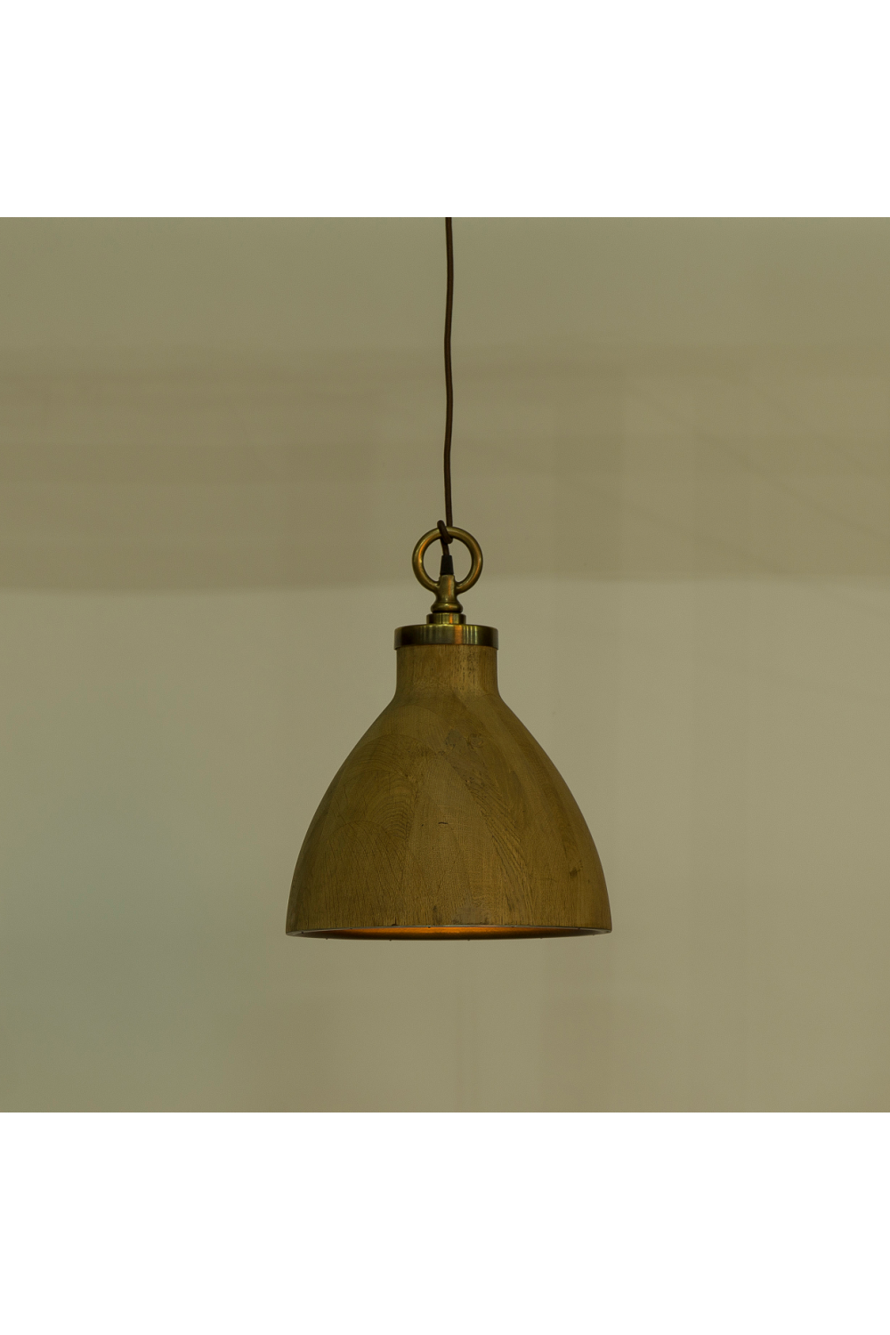 Oak Teardrop Pendant Lamp M | Andrew Martin | Woodfurniture.com