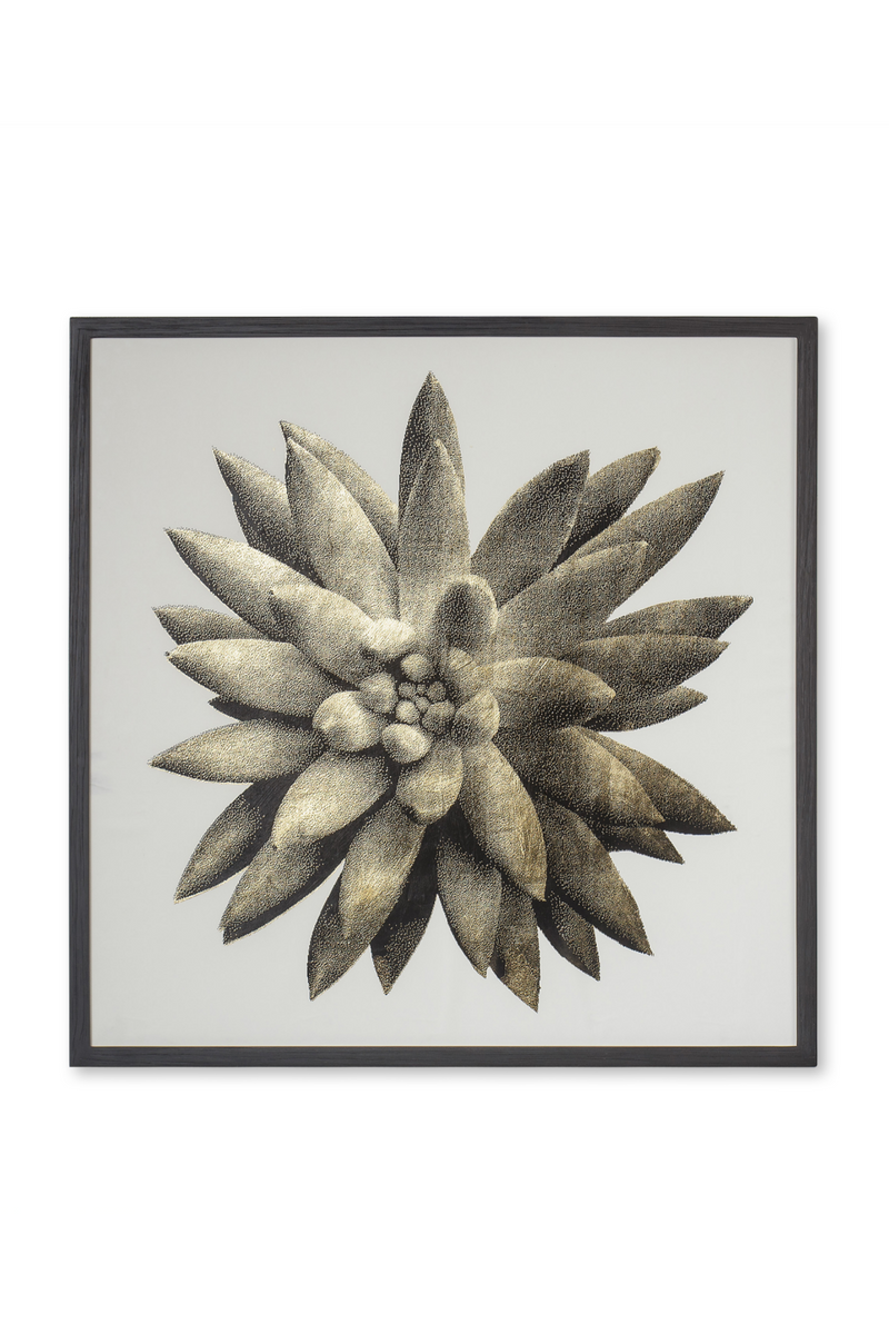 Contemporary Nature Wall Art | Andrew Martin Gold Succulent | Woodfurniture.com