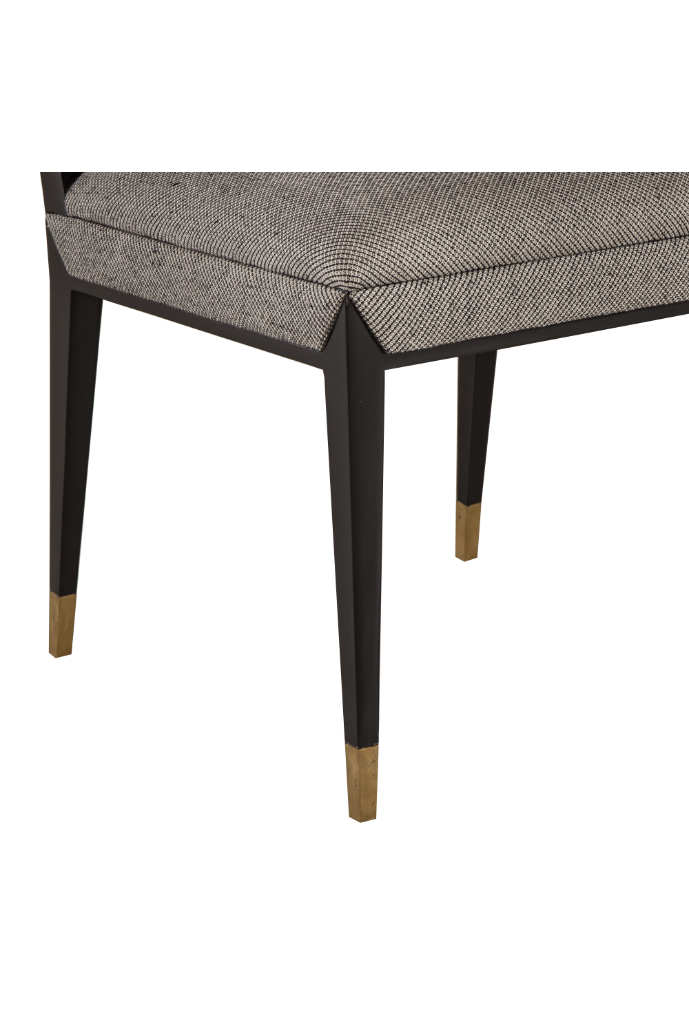 Brass Accent Black Upholstery Side Chair | Andrew Martin Reform | Woodfurniture.com