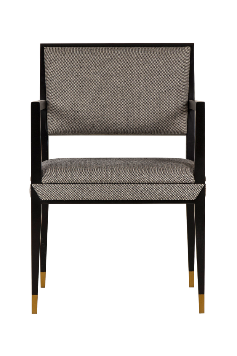 Brass Accent Black Upholstery Armchair | Andrew Martin Reform | Woodfurniture.com
