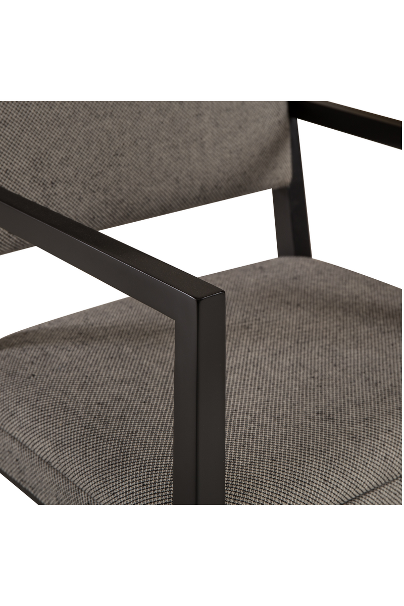Brass Accent Black Upholstery Armchair | Andrew Martin Reform | Woodfurniture.com