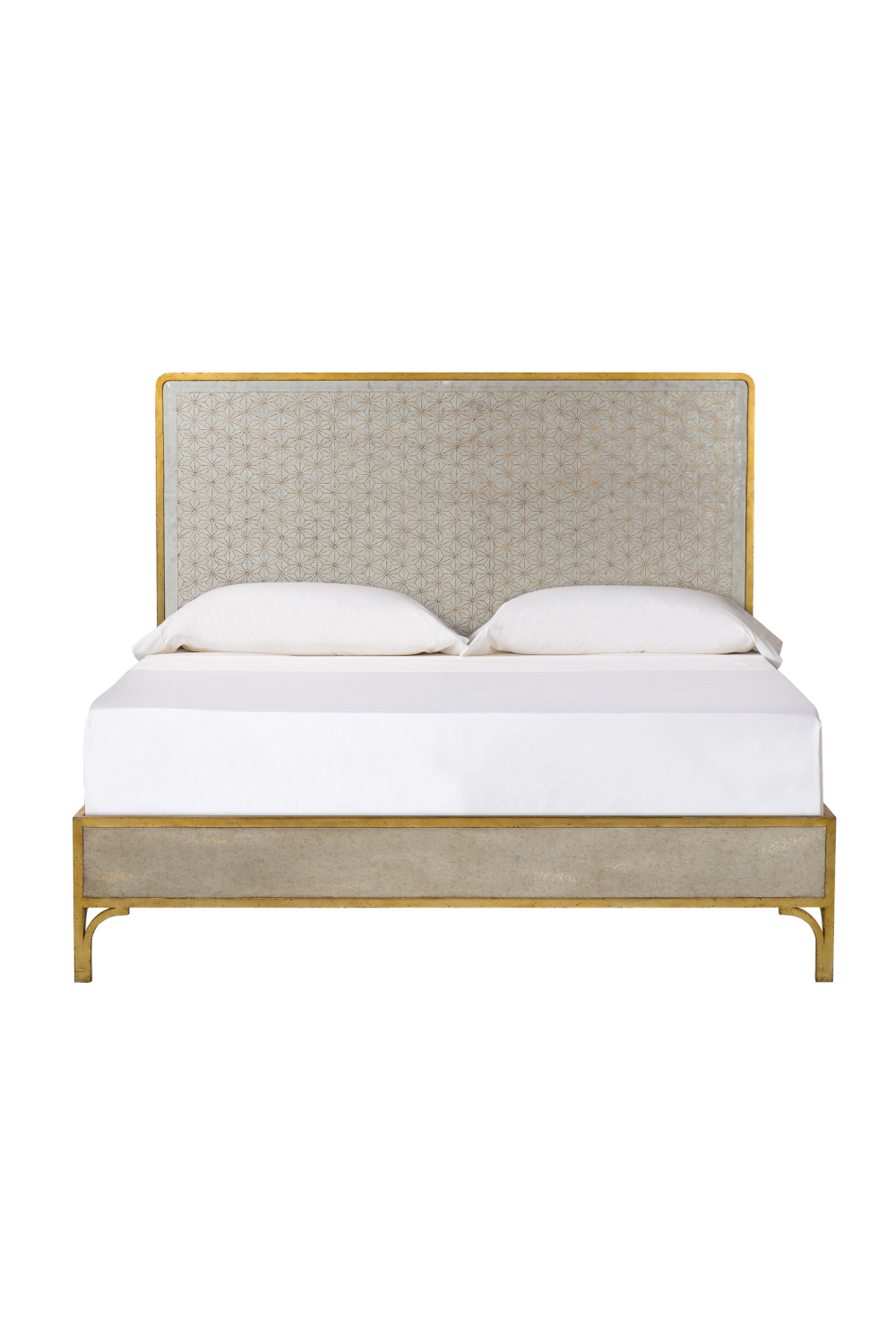 Brass Wood Framed Mirror Queen Size Bed | Andrew Martin Gilded Star  | Woodfurniture.com