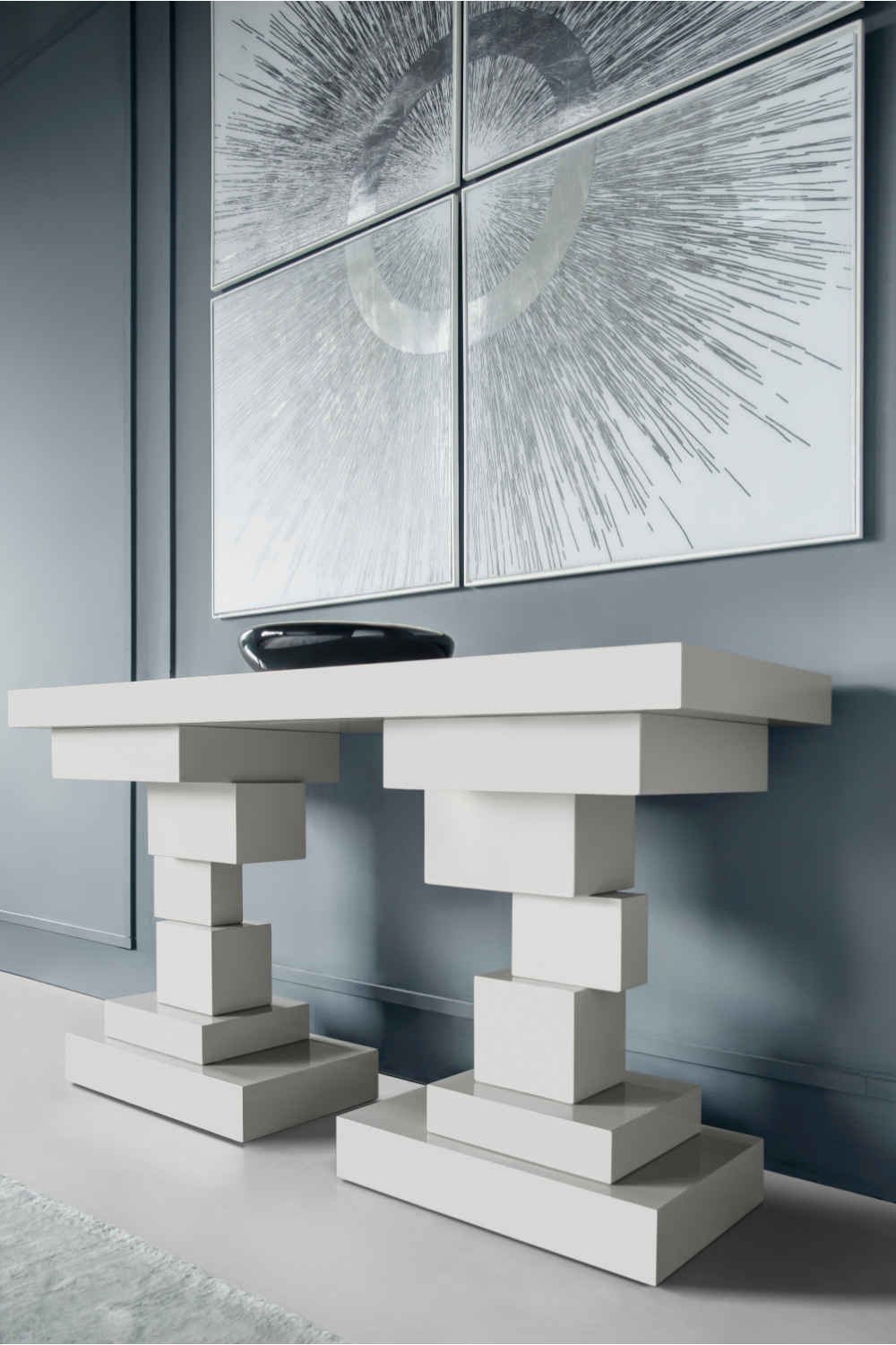 Gray Cubist Console Table | Andrew Martin Morgan | Woodfurniture.com