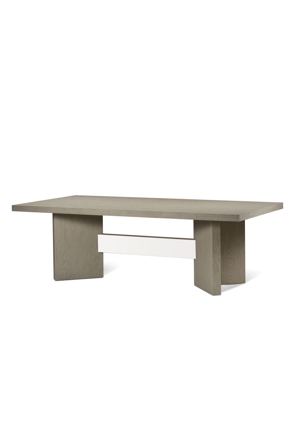 Taupe Oak Modern Dining Table | Andrew Martin Calvin | Woodfurniture.com