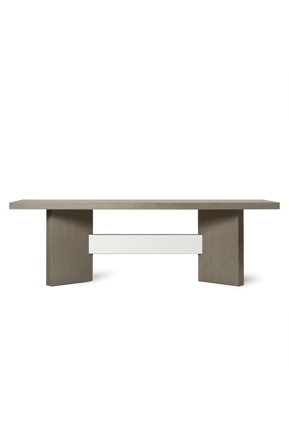 Taupe Oak Modern Dining Table | Andrew Martin Calvin | Woodfurniture.com