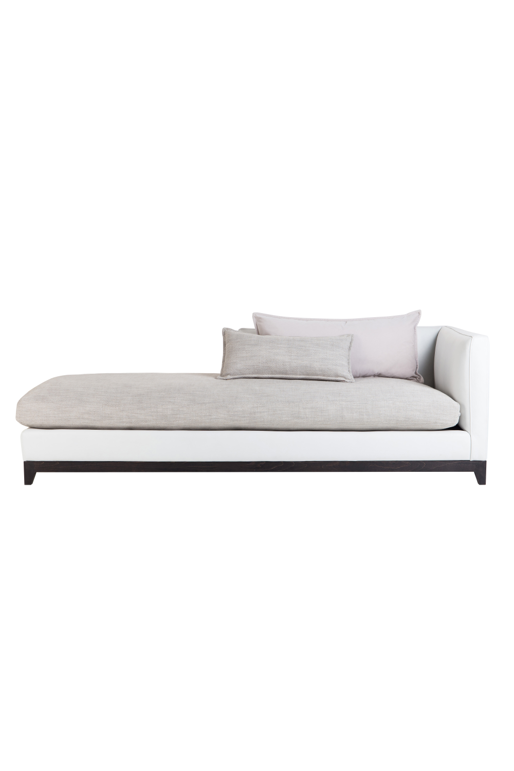 Modern White Chaise Longue | Andrew Martin Jackson | Woodfurniture.com