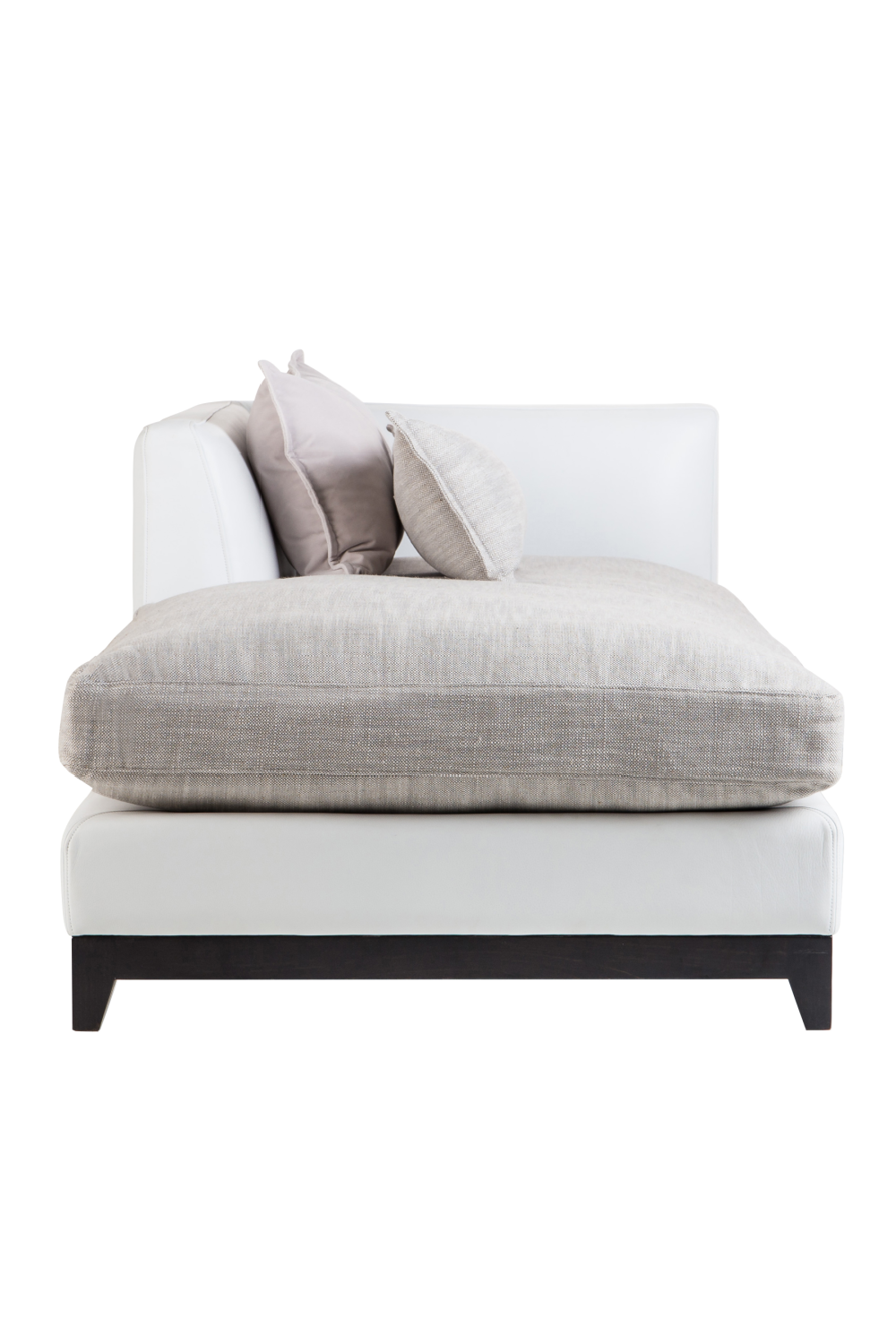 Modern White Chaise Longue | Andrew Martin Jackson | Woodfurniture.com