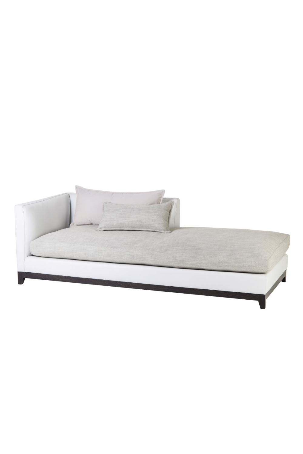 Modern White Chaise Longue | Andrew Martin Jackson | Woodfurniture.com