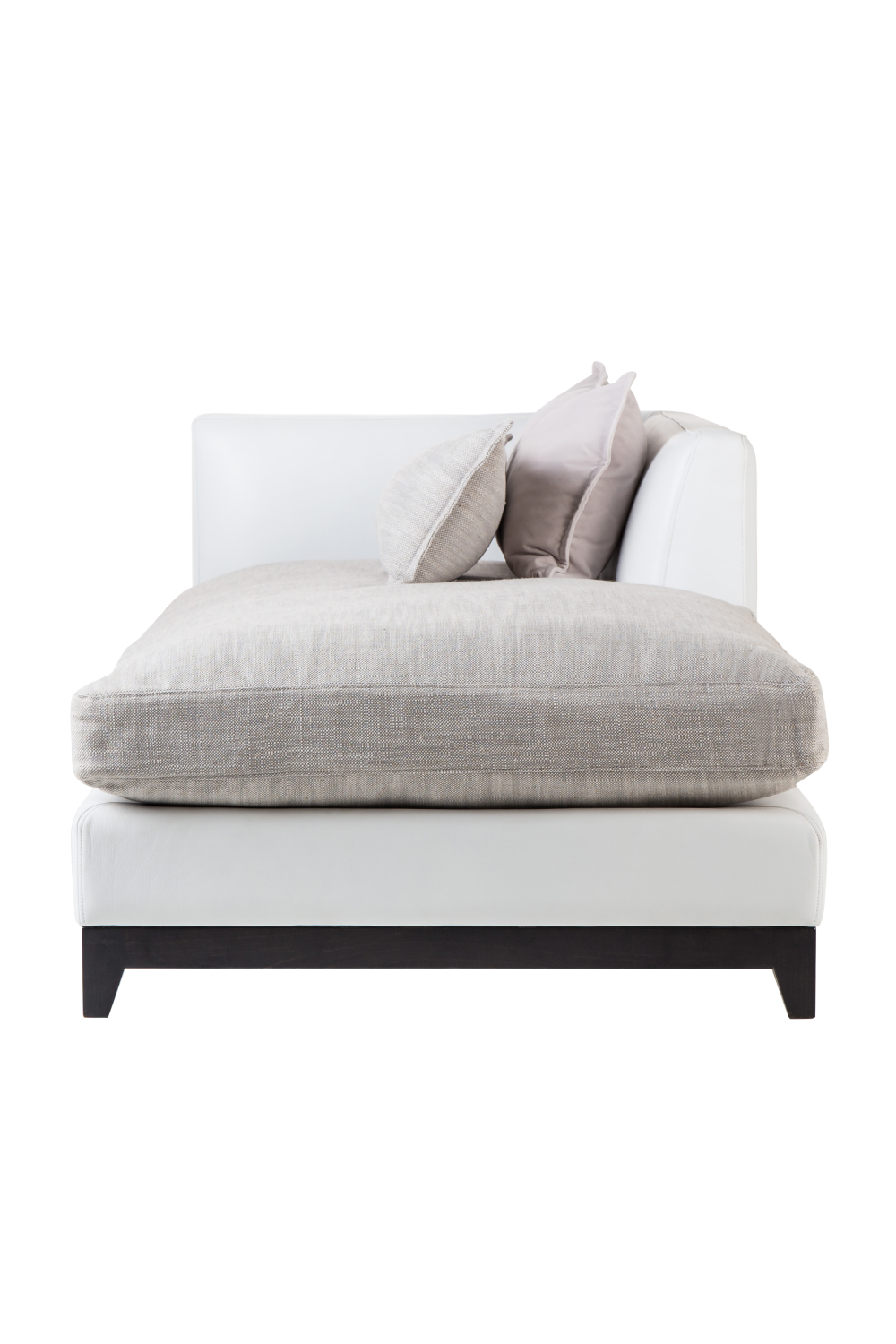 Modern White Chaise Longue | Andrew Martin Jackson | Woodfurniture.com