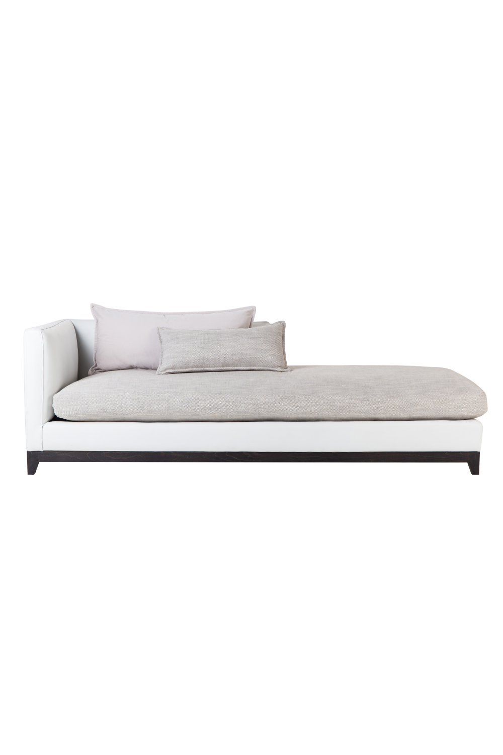 Modern White Chaise Longue | Andrew Martin Jackson | Woodfurniture.com