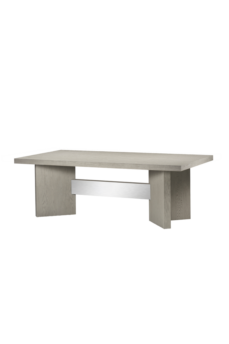 Taupe Oak Modern Dining Table | Andrew Martin Calvin | Woodfurniture.com