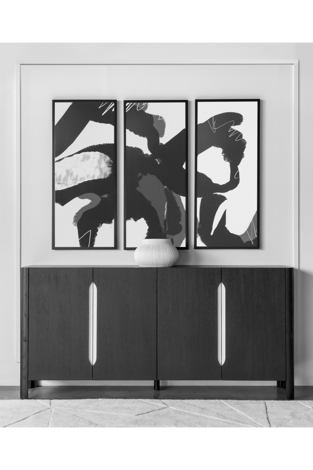 Black Contemporary Sideboard L | Andrew Martin Paris | Woodfurniture.com