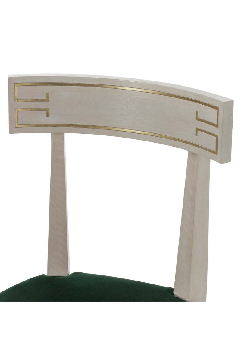 Green Studded Seat Carved Chair | Andrew Martin Zelia | Woodfurniture.com