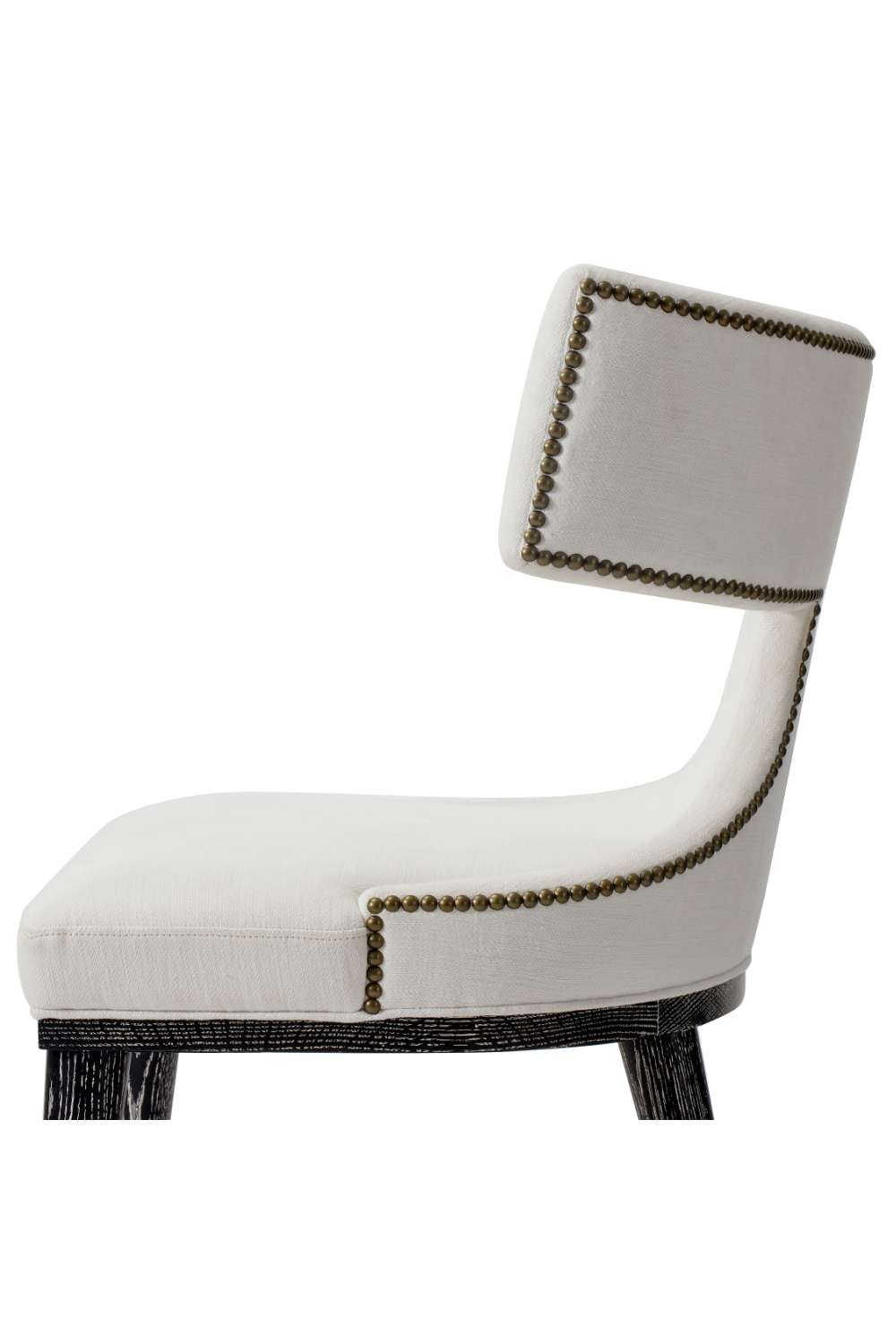 White Hourglass Studded Dining Chair | Andrew Martin Oscar | Woodfurniture.com