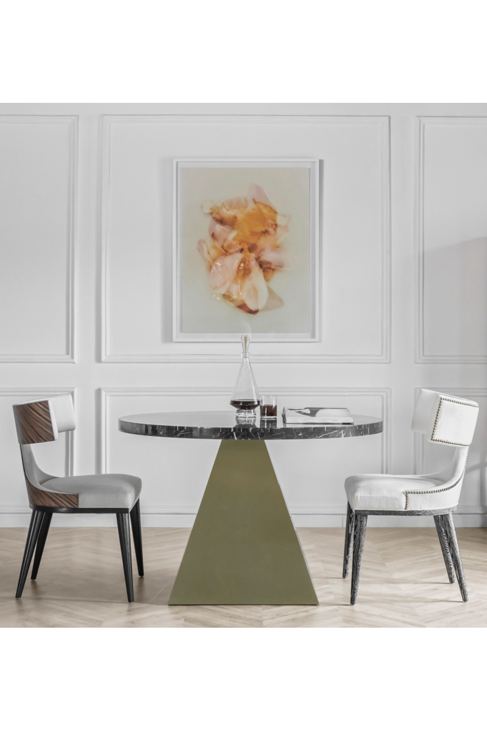 Ivory Hourglass Dining Chair | Andrew Martin Oscar | OROATRADE