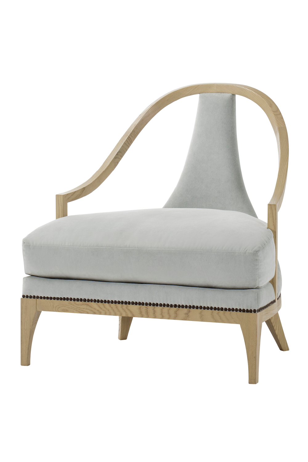 Gray Upholstery Fluted Back Chair | Andrew Martin Ava | Woodfurniture.com