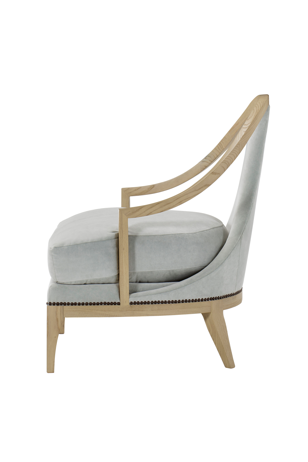 Gray Upholstery Fluted Back Chair | Andrew Martin Ava | Woodfurniture.com