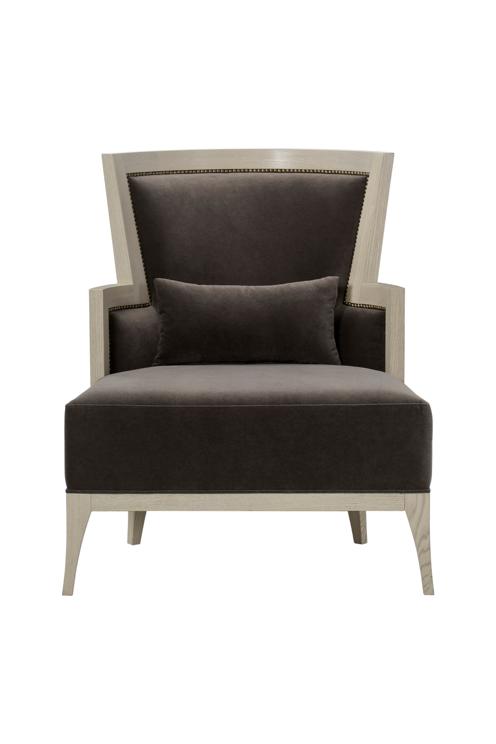 Edged Corner Brown Upholstery Accent Chair | Andrew Martin Morgan  | Woodfurniture.com