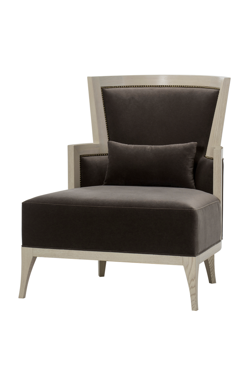 Edged Corner Brown Upholstery Accent Chair | Andrew Martin Morgan  | Woodfurniture.com