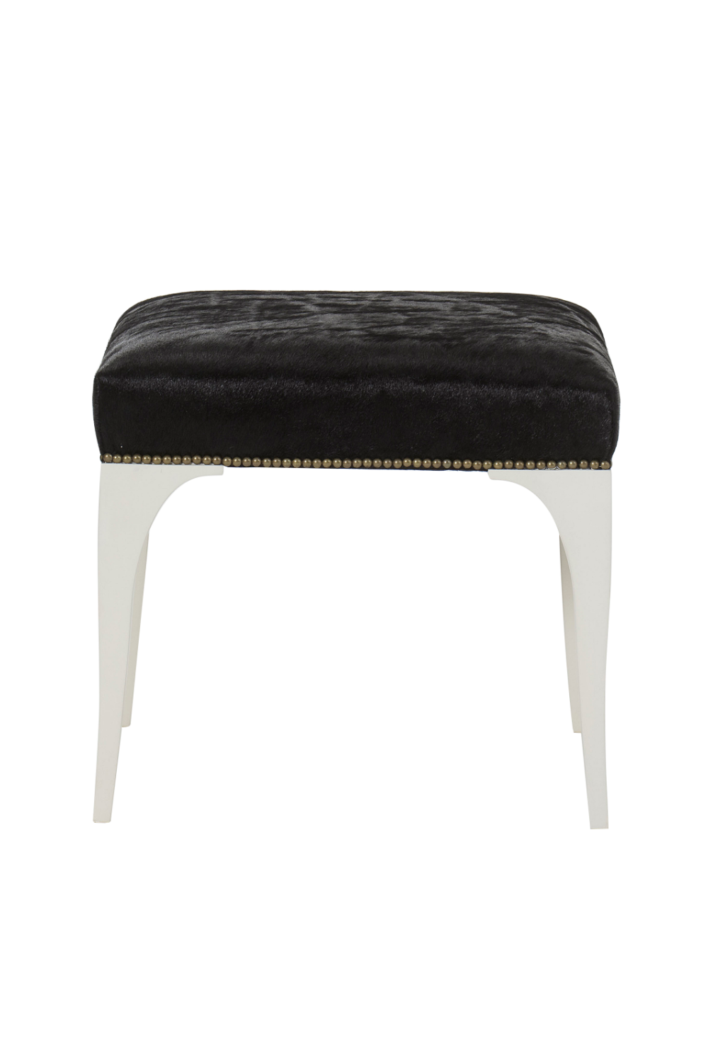 Black Leather Studded Bench | Andrew Martin James | Woodfurniture.com