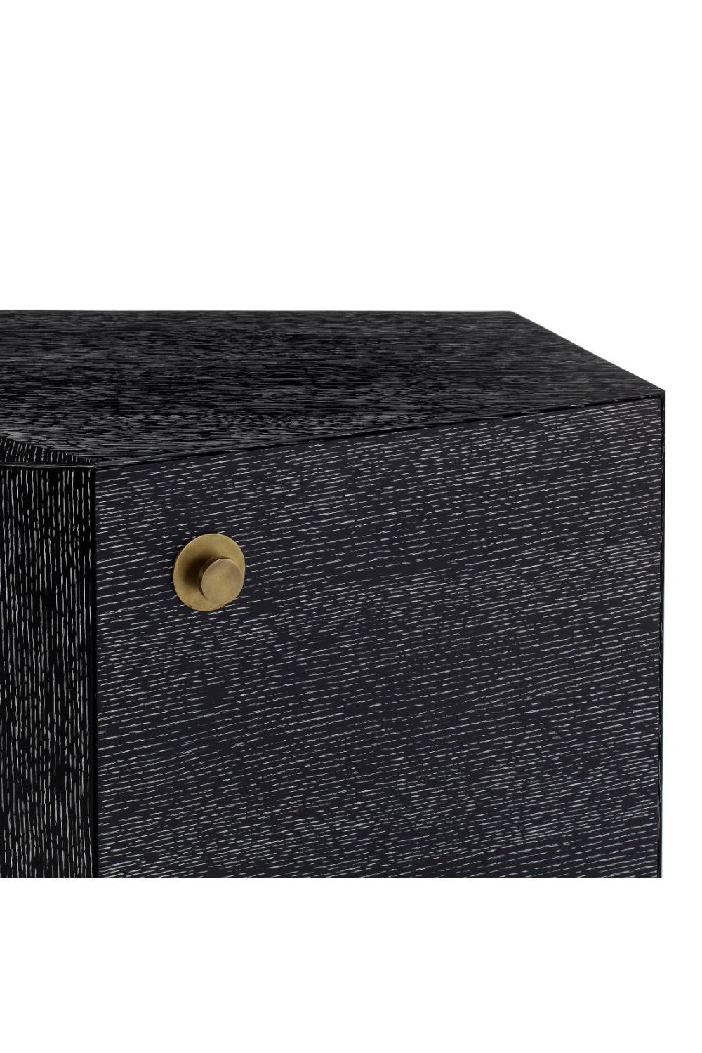 Cerused Black Wood Four Door Sideboard | Andrew Martin Vergal | Woodfurniture.com