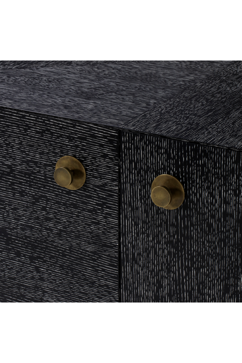 Cerused Black Wood Four Door Sideboard | Andrew Martin Vergal | Woodfurniture.com