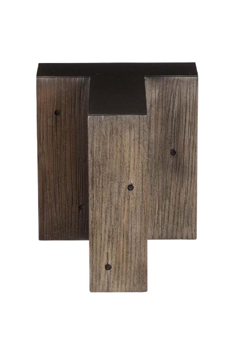 Weathered Wood Side Table | Andrew Martin Wooden Alphabet T | Woodfurniture.com