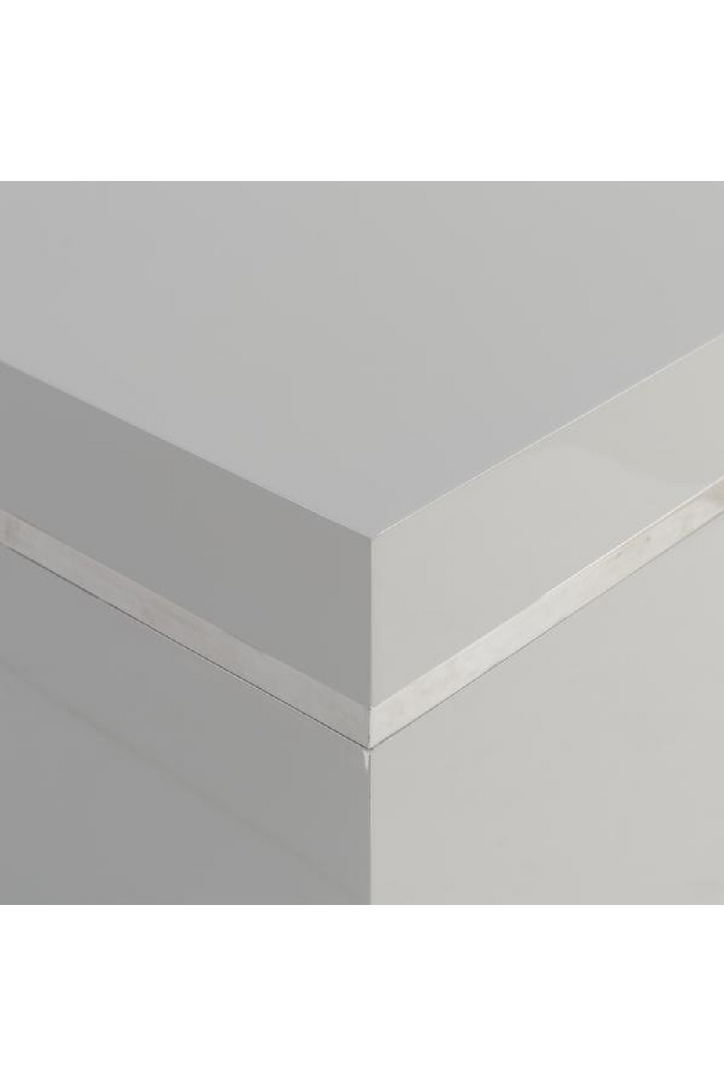 Light Gray Cube Side Table | Andrew Martin Ella | Woodfurniture.com
