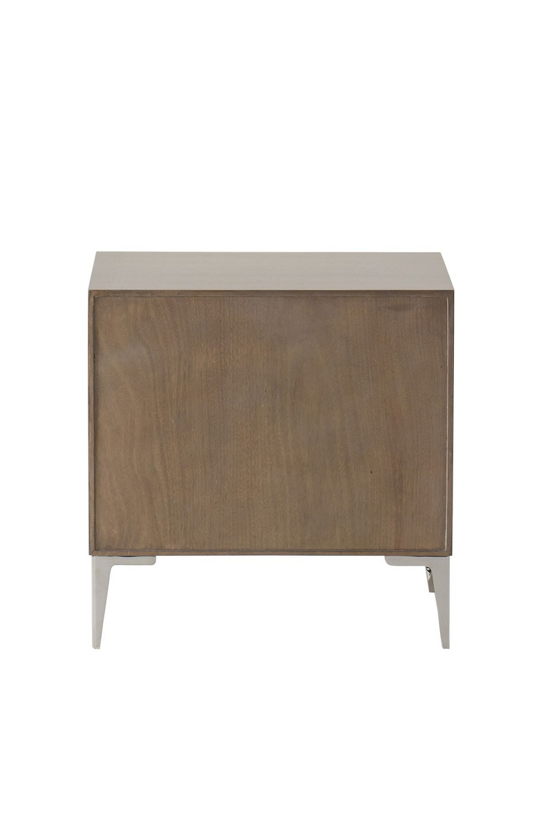 Taupe Wooden Bedside Table with Drawers | Andrew Martin Chloe | Woodfurniture.com