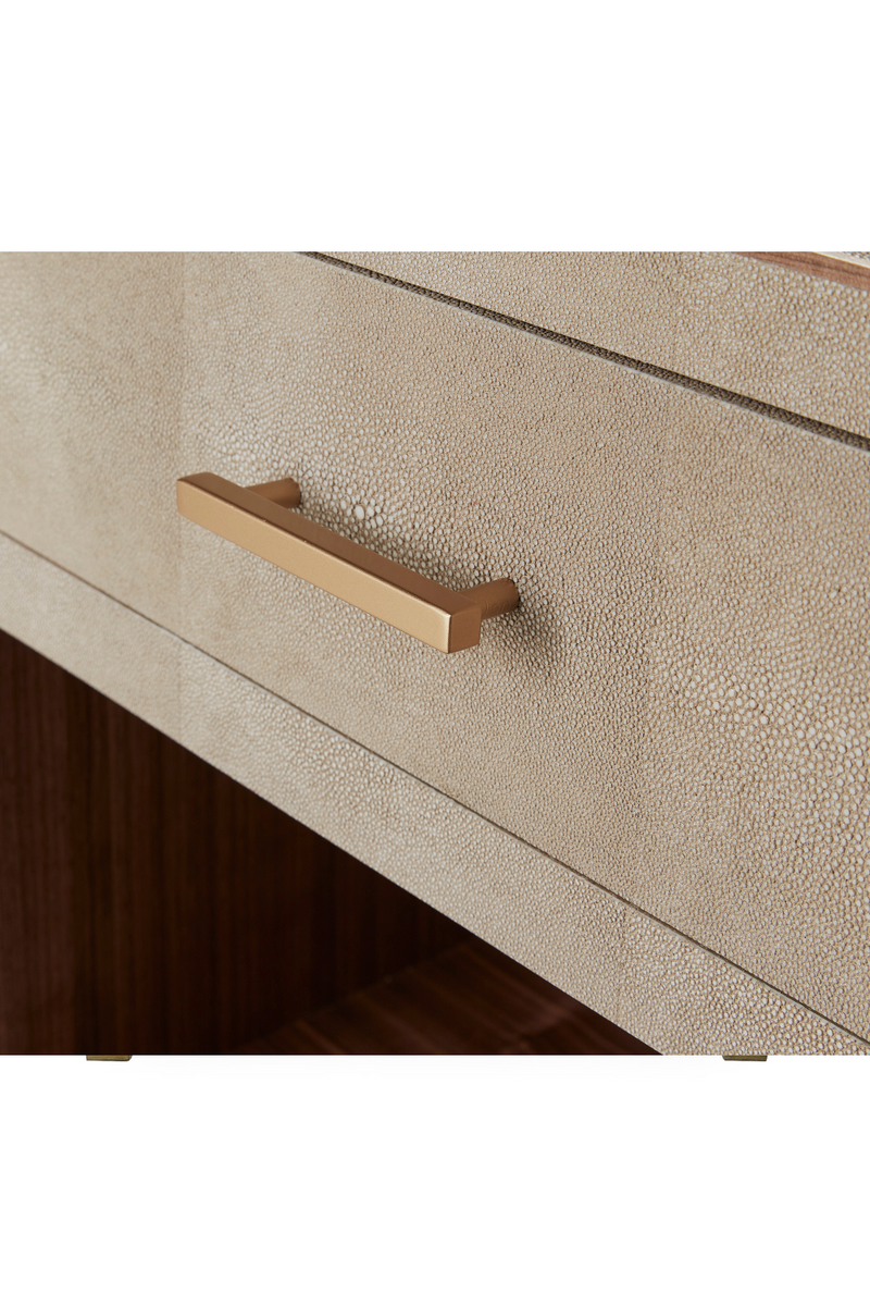 Cream Shagreen with Drawer Bedside Table | Andrew Martin Fitz | Woodfurniture.com