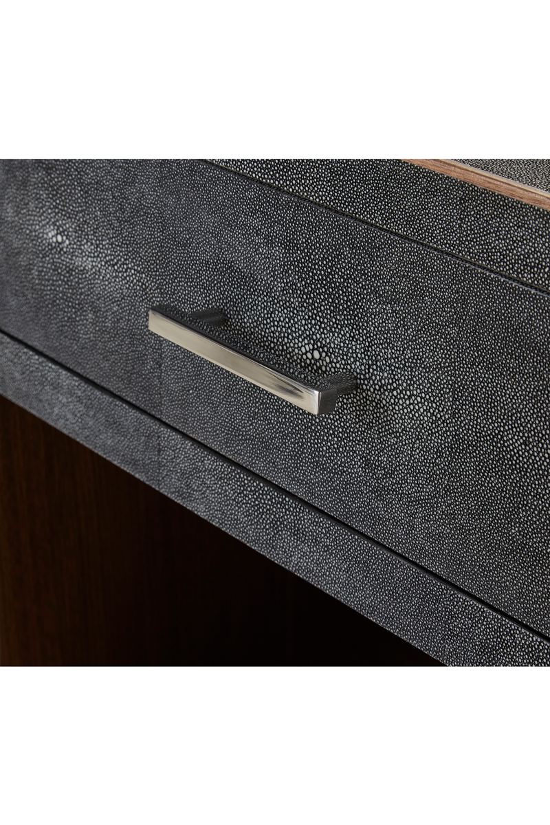 Gray Shagreen with Drawer Bedside Table | Andrew Martin Fitz | Woodfurniture.com